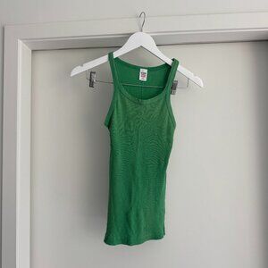 Re/Done Green Hanes Tank